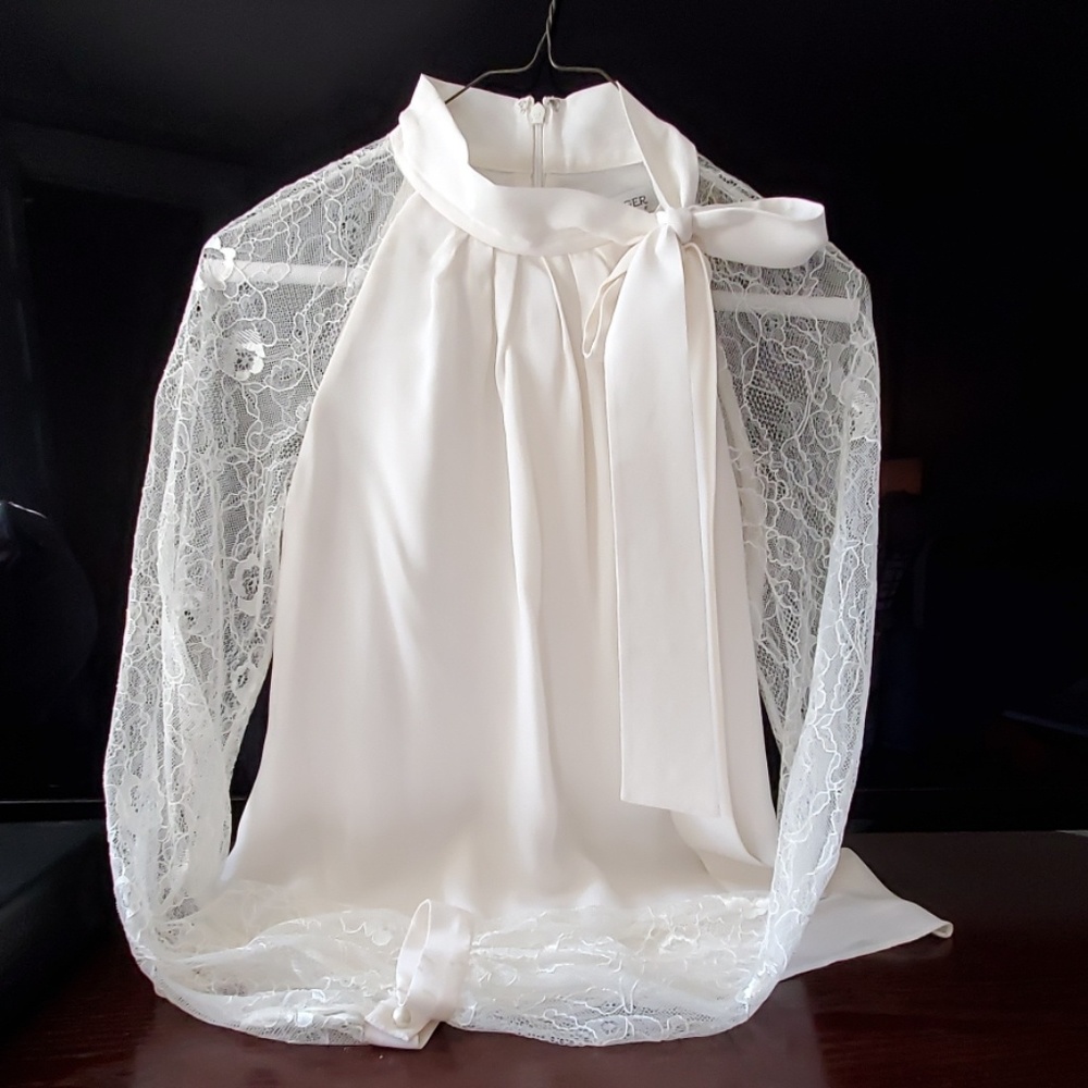 Kay Unger Tie Neck Blouse